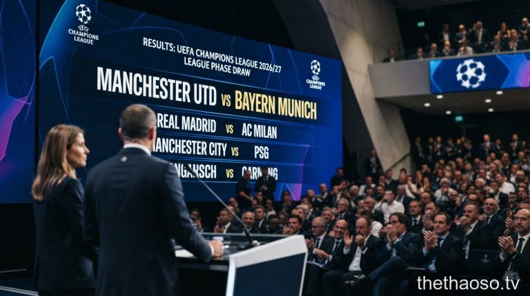 Kết quả bốc thăm Champions League 2026/27: Đại chiến MU - Bayern và những cặp đấu 'tử thần'